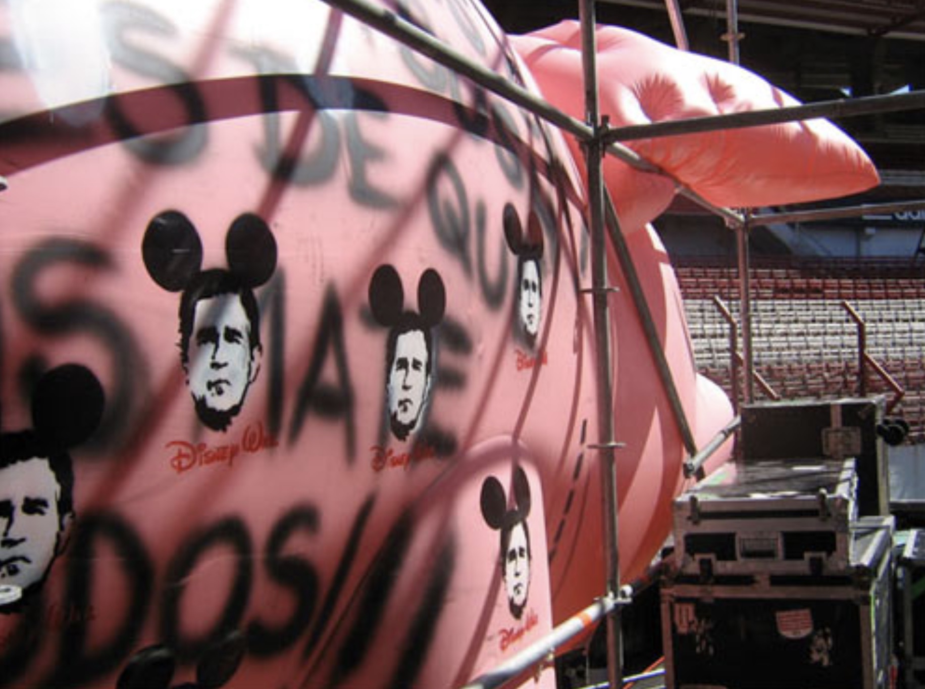 George Bush protest pig